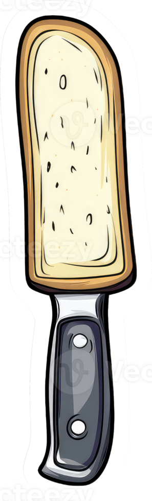 Toasted Bread Mounted On A Knife Handle png