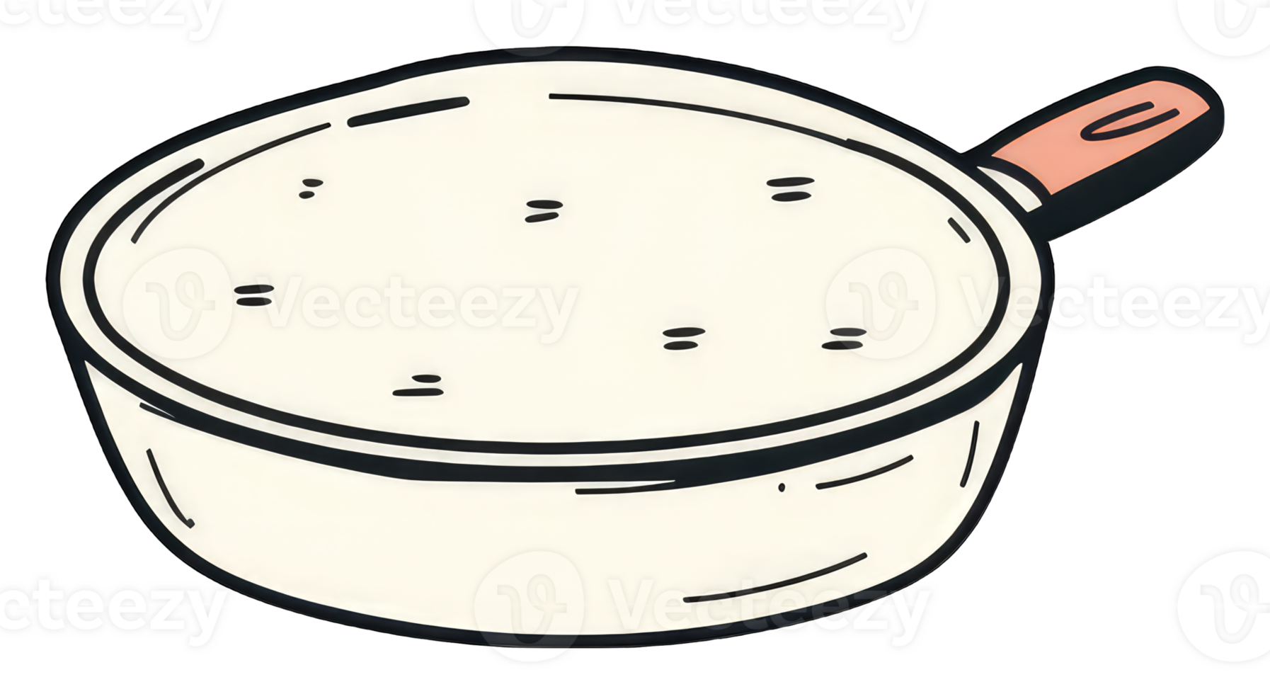A cartoon drawing of a small cooking pot png