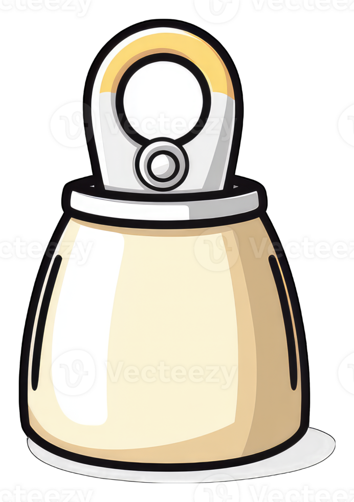 Cartoon illustration of a beige lifting hook png
