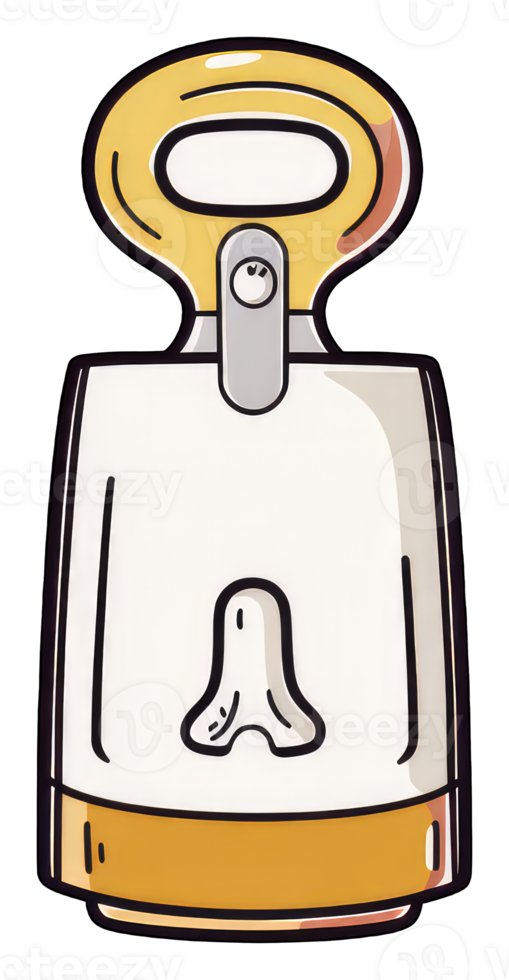 Yellow and White Cartoon Style Pet Toilet png