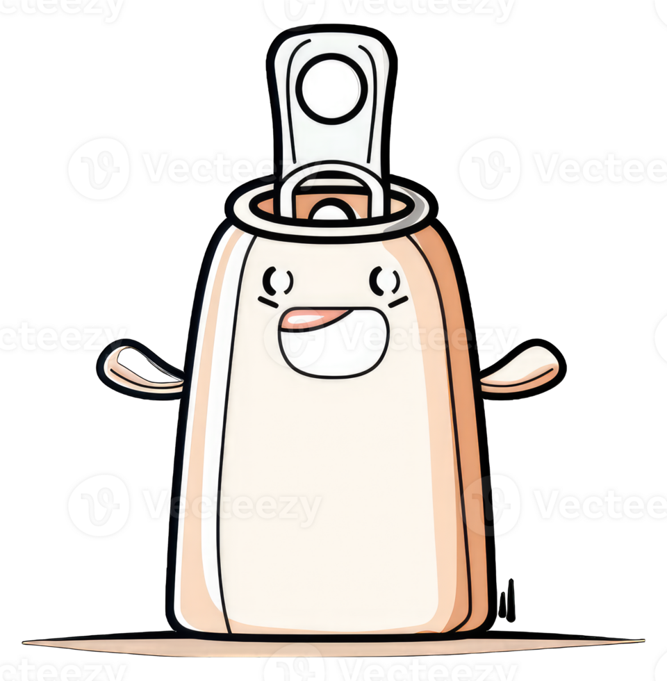Happy Beverage Can Character Cartoon Illustration png