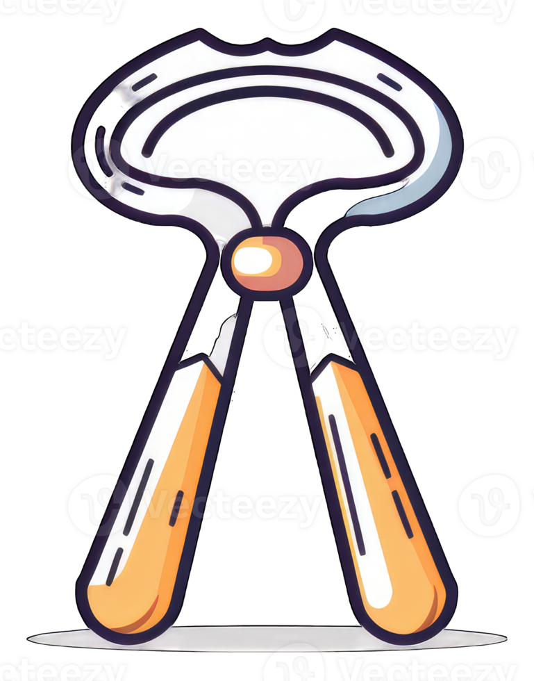 Illustration of a nutcracker tool for cracking nuts png
