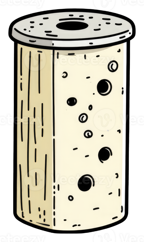 Cartoon Illustration Of A Roll Of Paper Towels png