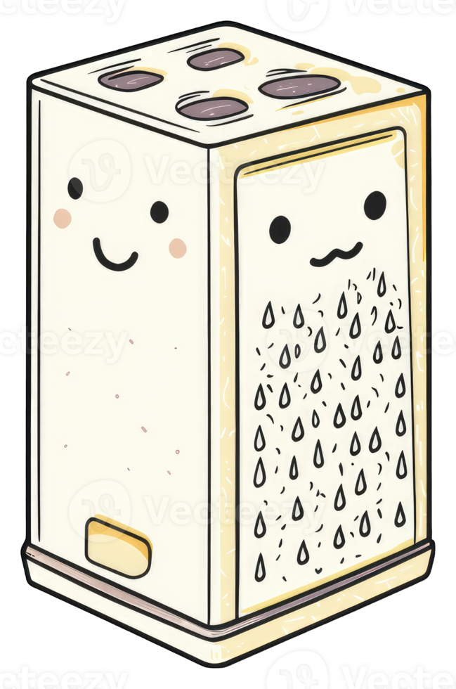 Happy Grater with Tearful Cheese Side png