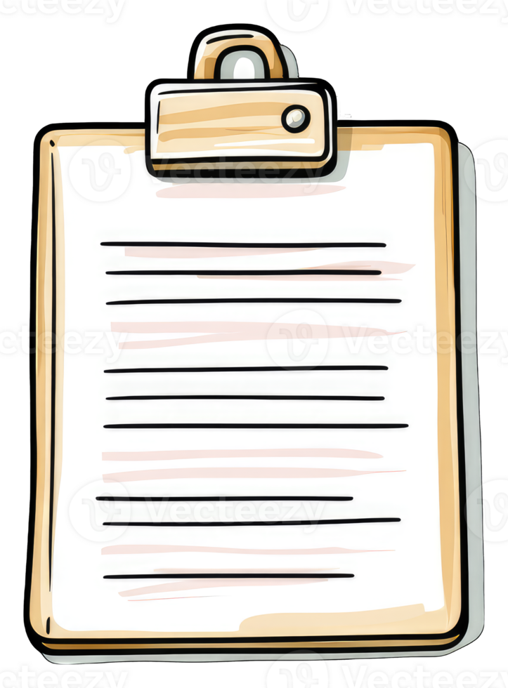 A Simple Illustration Of A Clipboard With Lines png