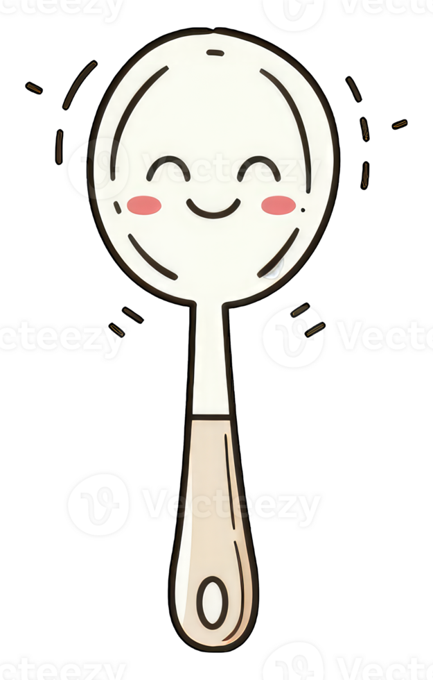 Happy Cartoon Ladle Smiling Cheerfully png