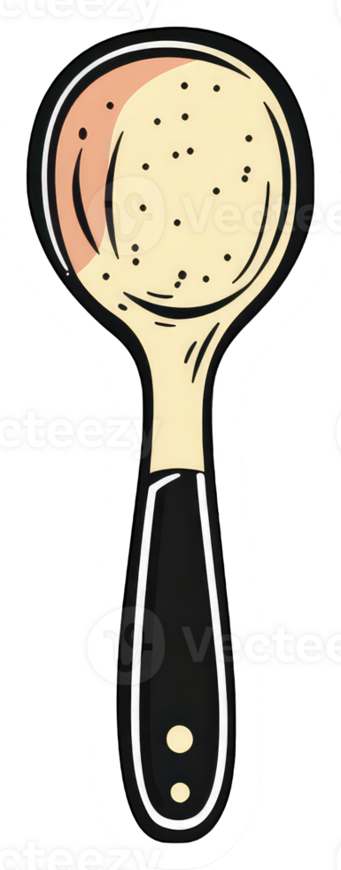 A Retro Style Kitchen Strainer Spoon Design png