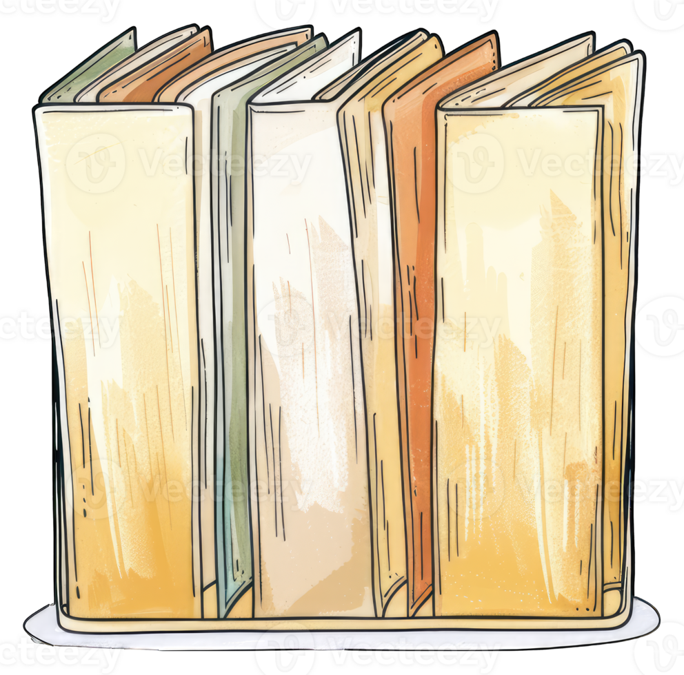 A Collection Of Vintage Books On A Shelf png