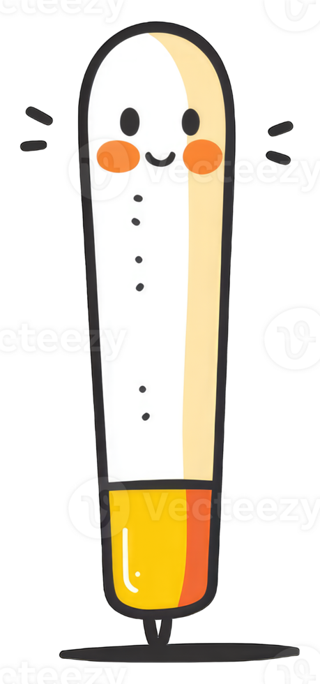 Happy Cartoon Thermometer Shows Warm Temperature png