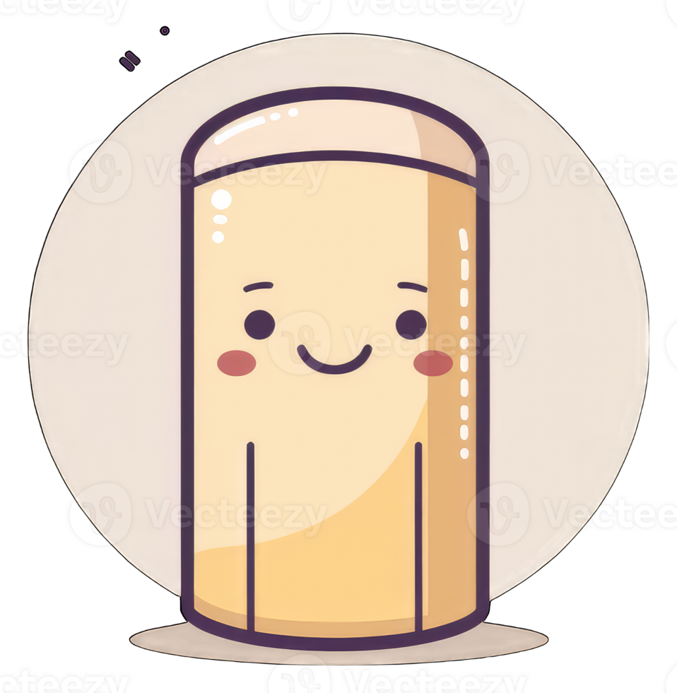 Happy Cartoon Cylinder Character Design Illustration png