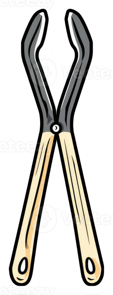 Illustrated image of a bone forceps surgical tool png