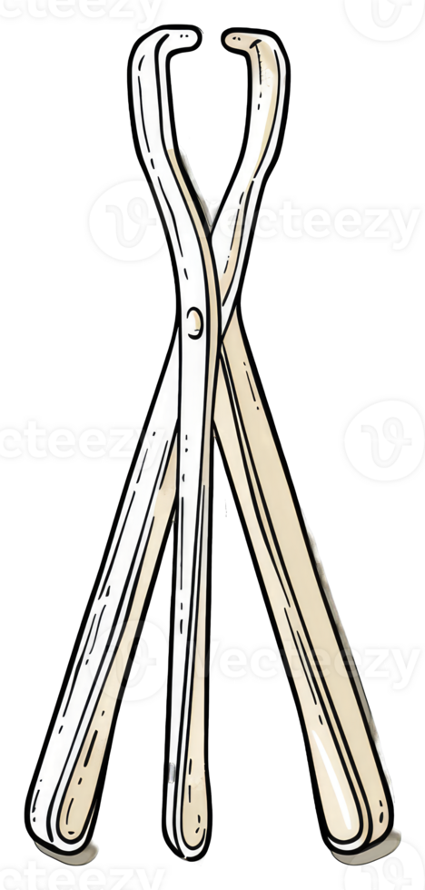 Illustrated Image of a Bone Holding Forceps png