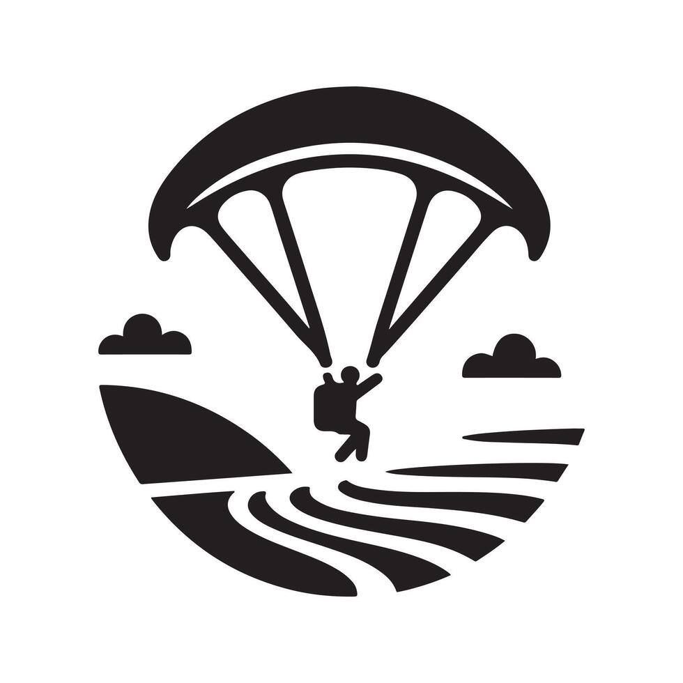 Paraglider Silhouette Vectors Graphics for Digital Marketing
