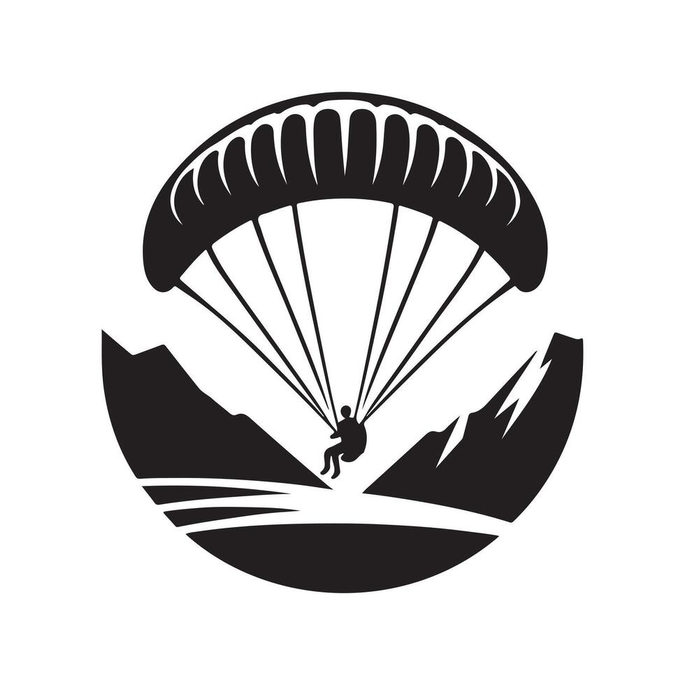 Paraglider Silhouette Vectors for Travel and Adventure Graphics
