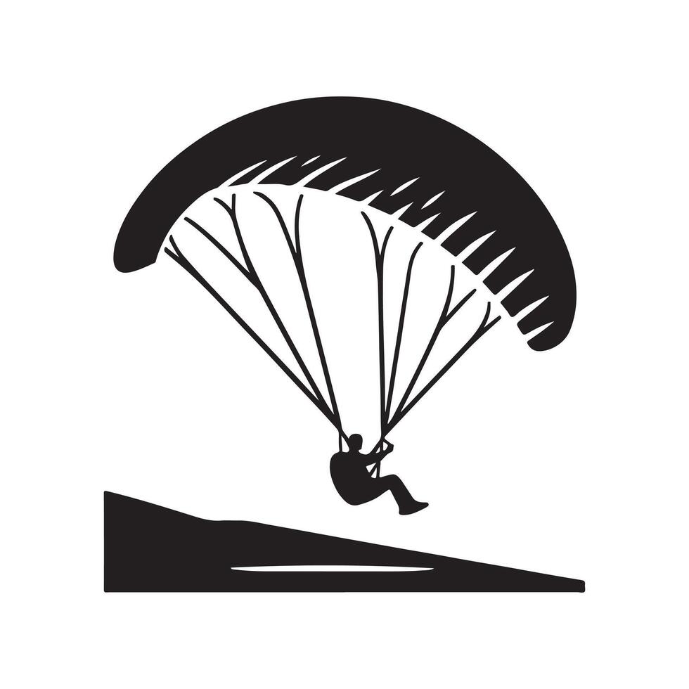 Paraglider Silhouette Vectors Graphics for Digital Design
