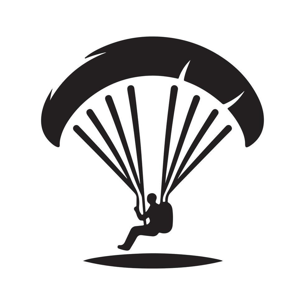 Paraglider Silhouette Vectors Illustrations for Print Media