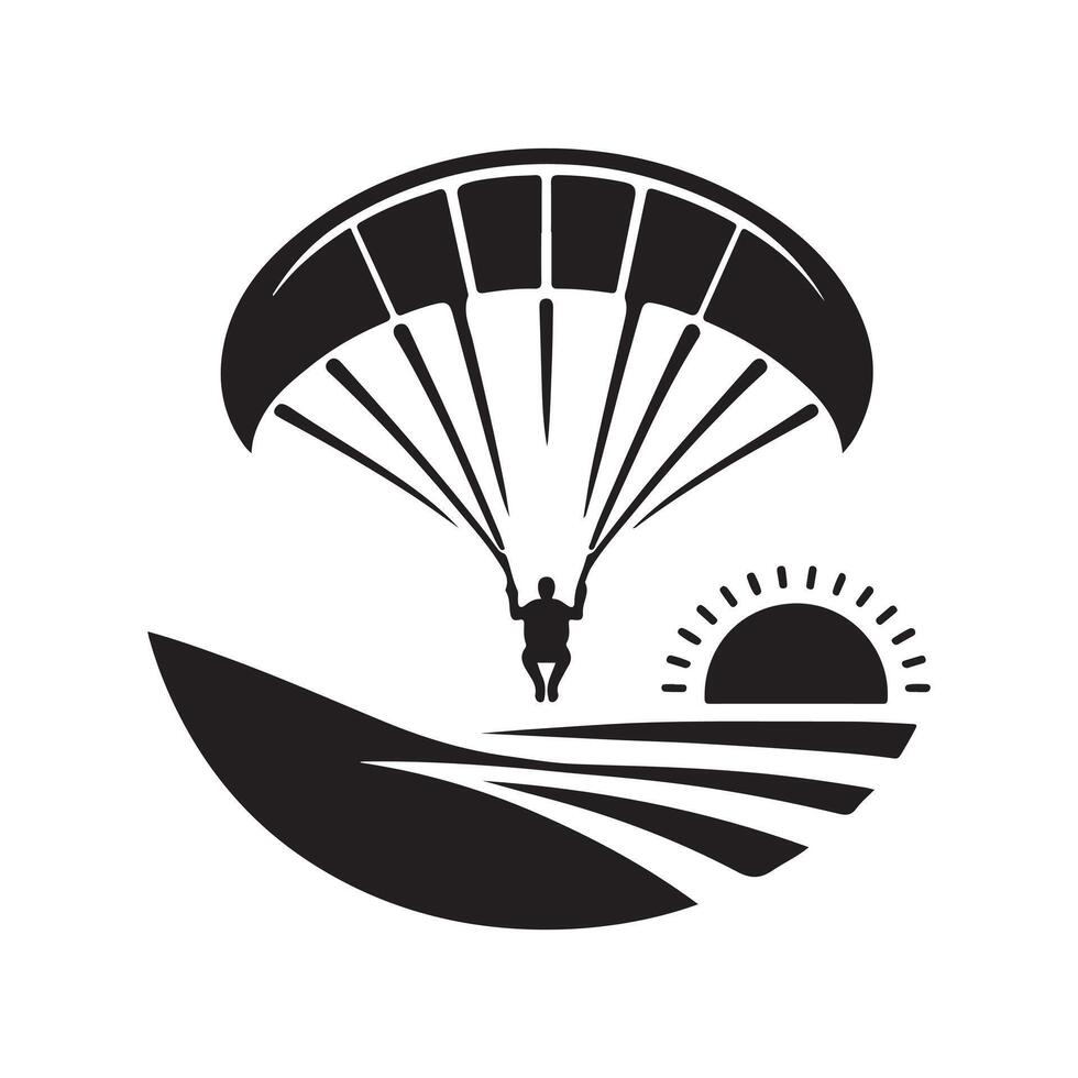 Paraglider Silhouette Vectors Art for Nature Enthusiasts