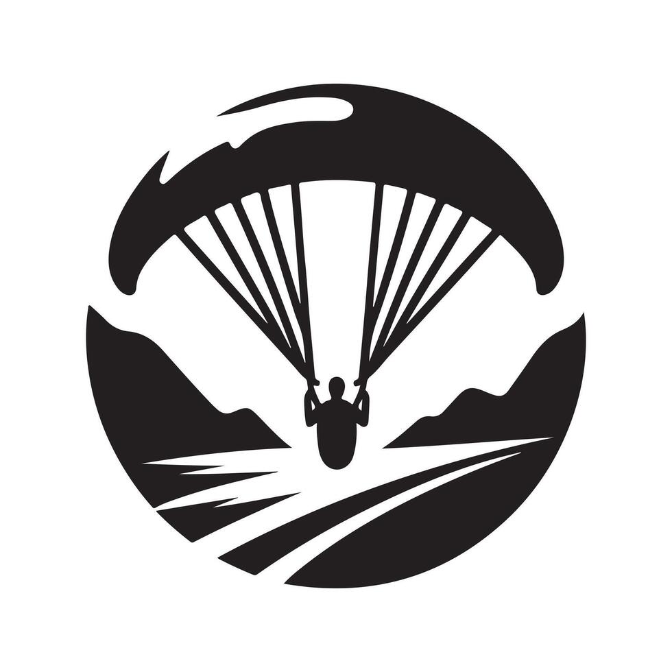 Paraglider Silhouette Vectors Art for Custom Illustrations