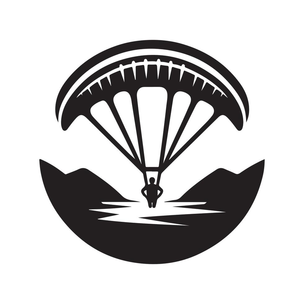 Paraglider Silhouette Vectors Graphics for Brochures and Ads