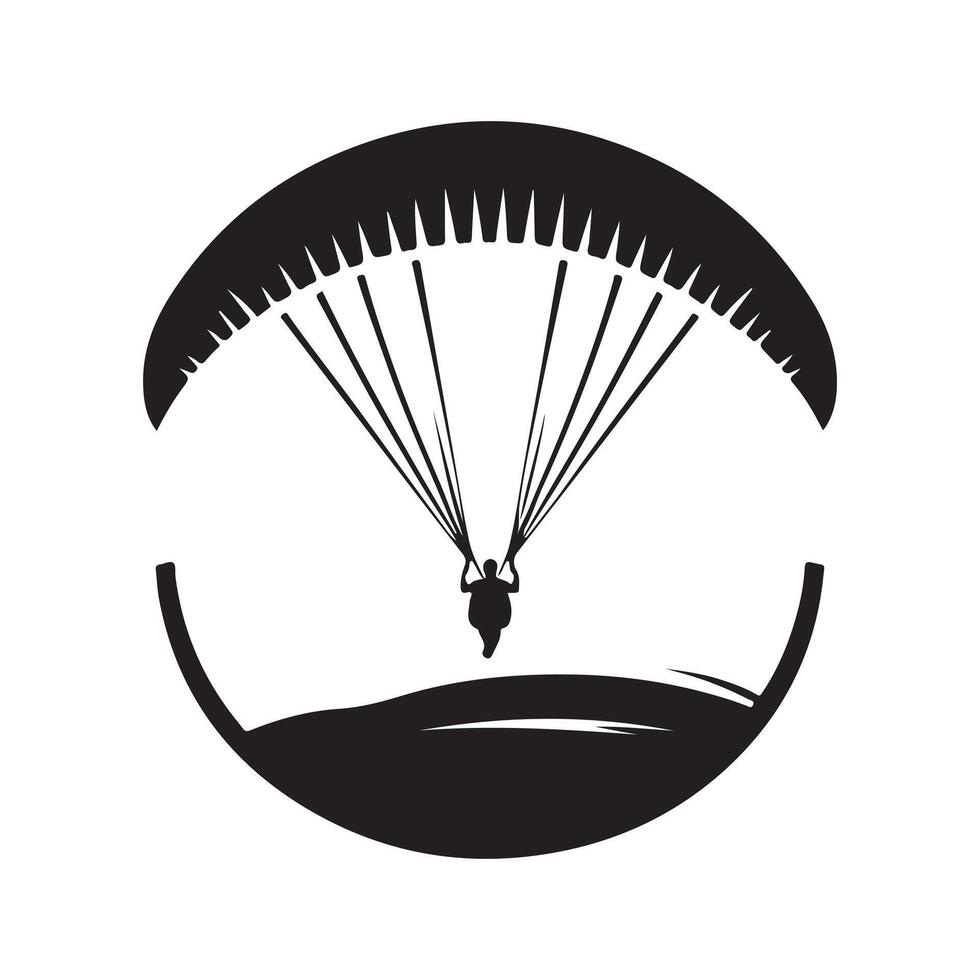Paraglider Silhouette Vectors Illustrations for Custom Projects