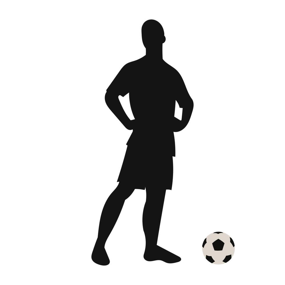 Football player with ball vector