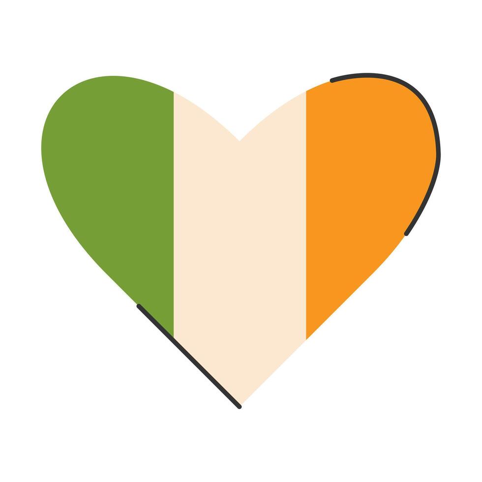 Irish heart for St. Patrick's Day. illustration. vector