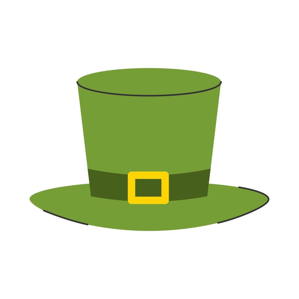 Green Leprechaun hat vector
