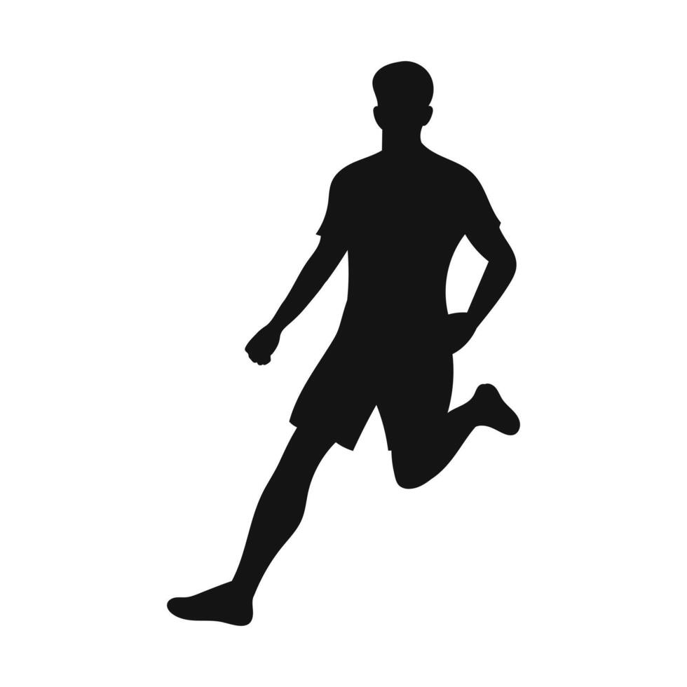 Football, Soccer player silhouette on a white background vector