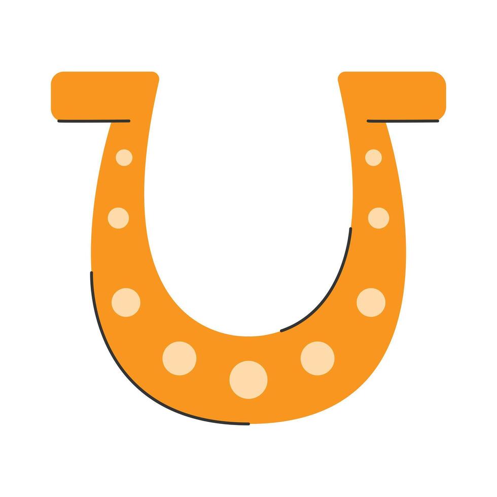 Traditional irish horseshoe for St. Patrick's Day design. illustration. vector