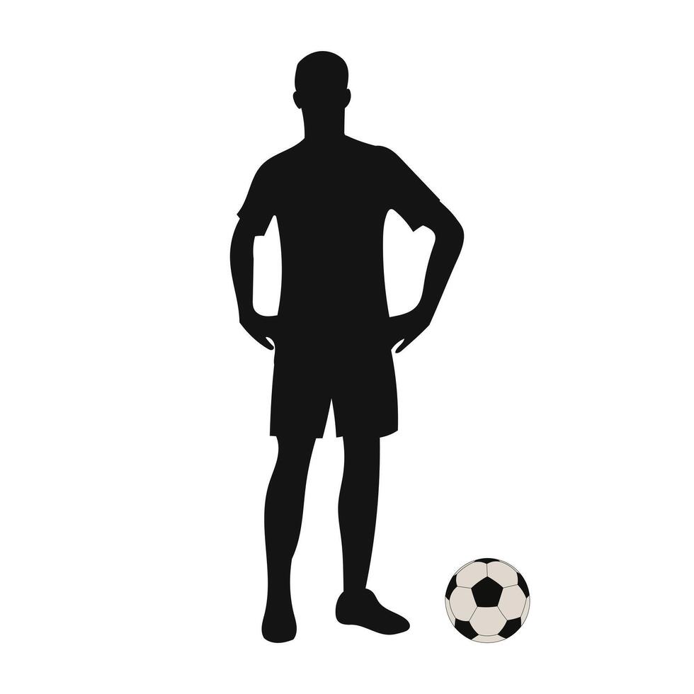 Football player silhouette vector