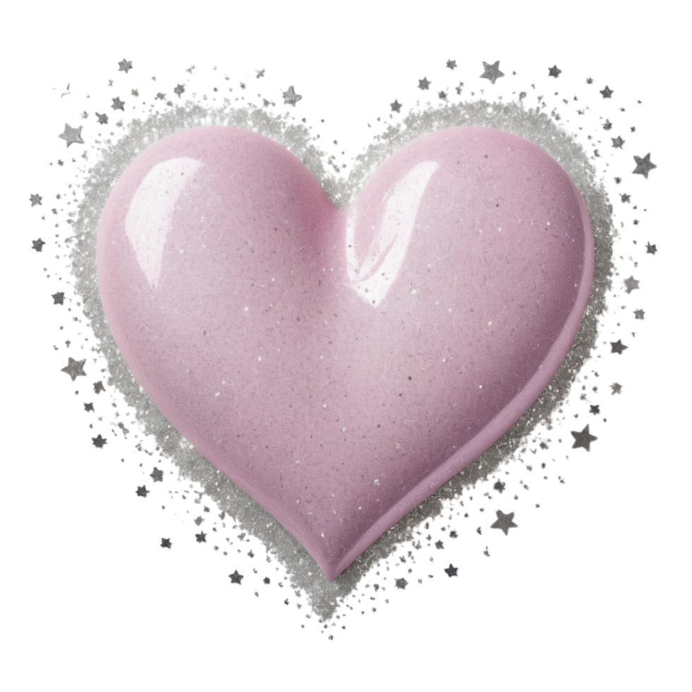 A pink heart shaped sugar on a black background png