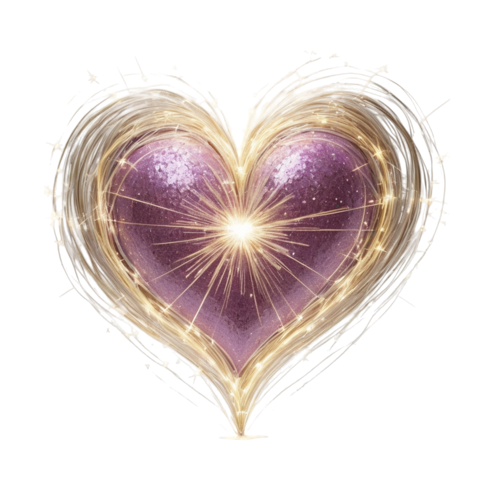 A purple sparkle heart with sparkles on it png