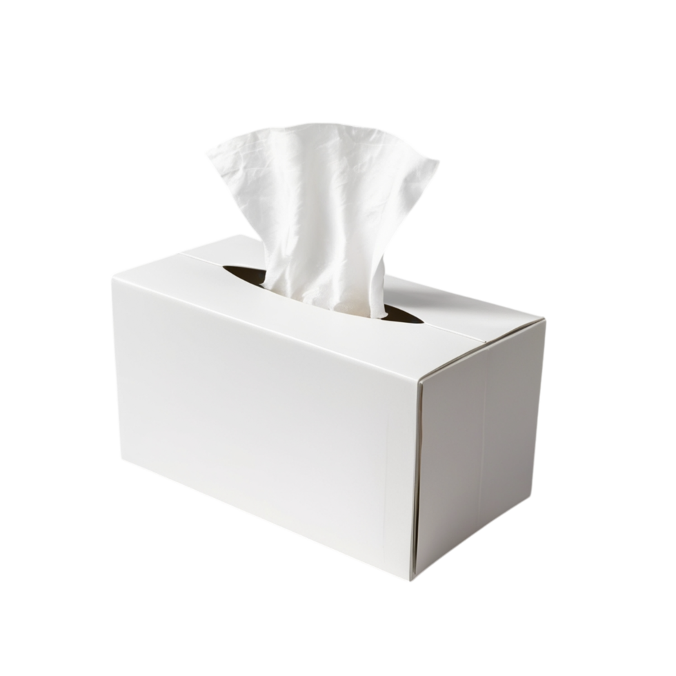 A white box with a tissue inside png