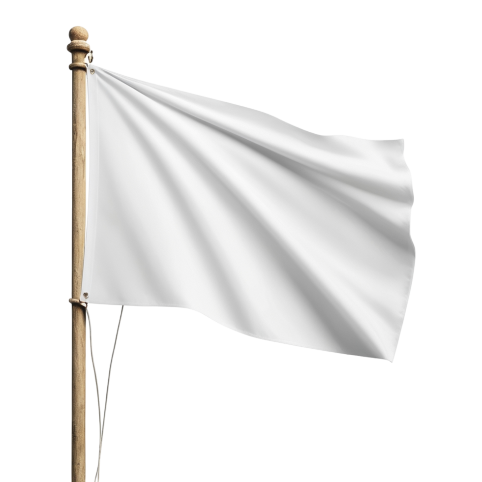 White flag on black background png
