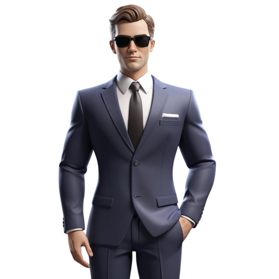 A man in a suit and sunglasses png