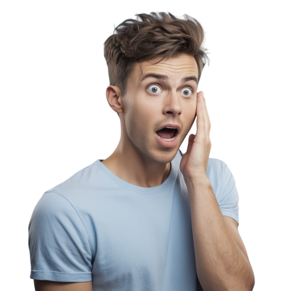 A man is holding his hands to his ears png