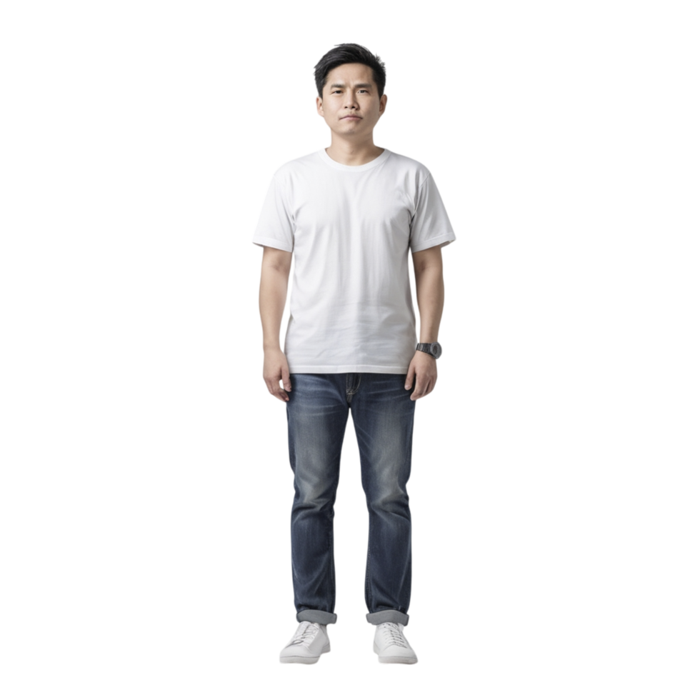 Man standing in front of black background png