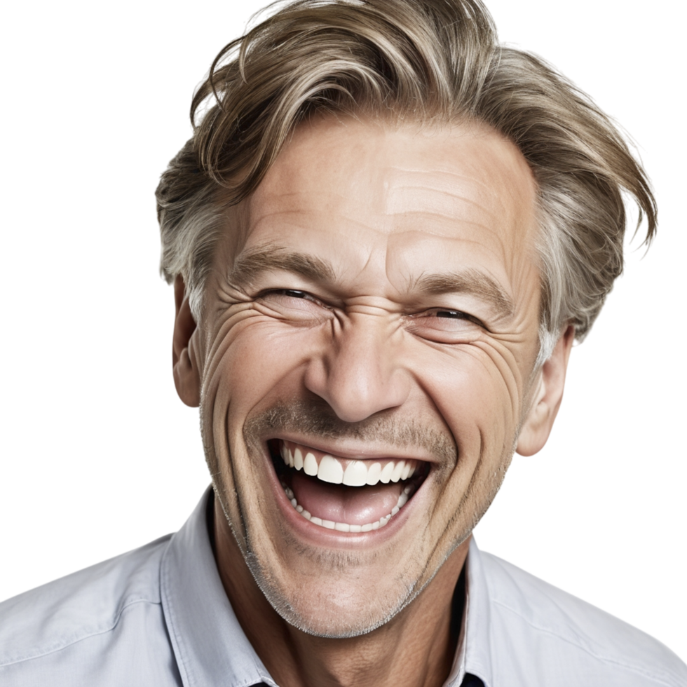 A man with a smile on his face png