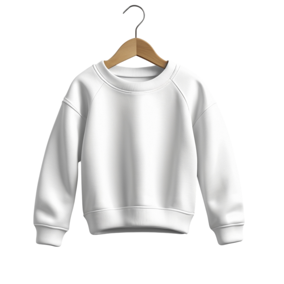 White sweatshirt on a hanger png