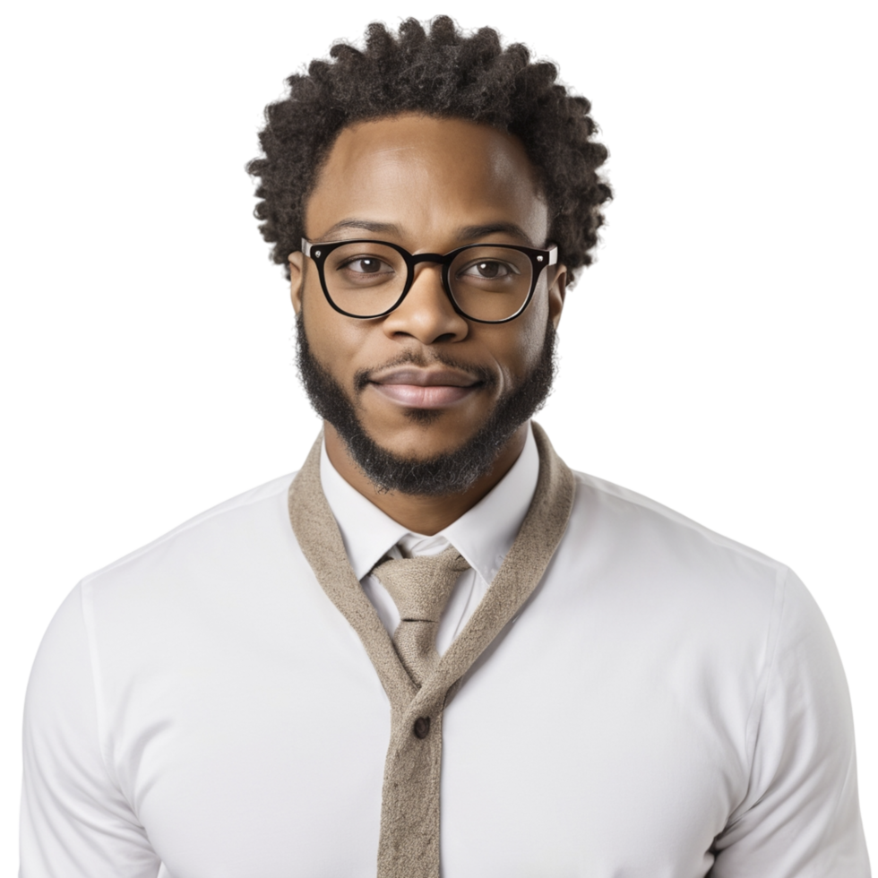 A man with glasses and a tie png