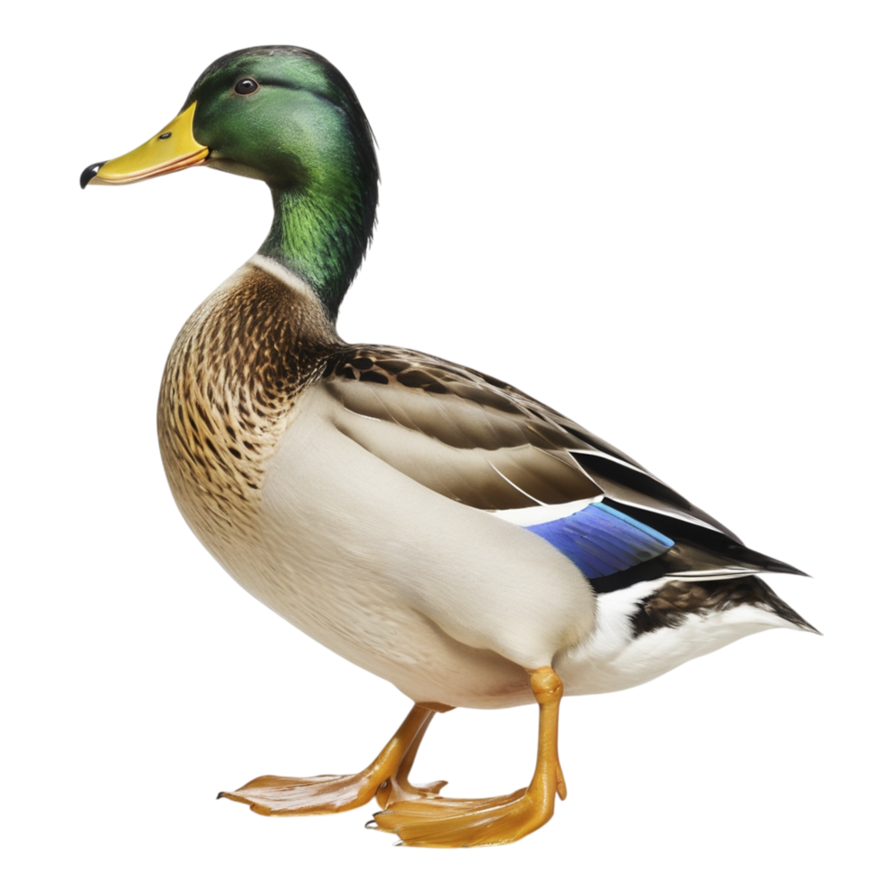 A duck standing on a black background png