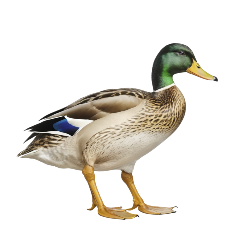 A duck standing on a black background png