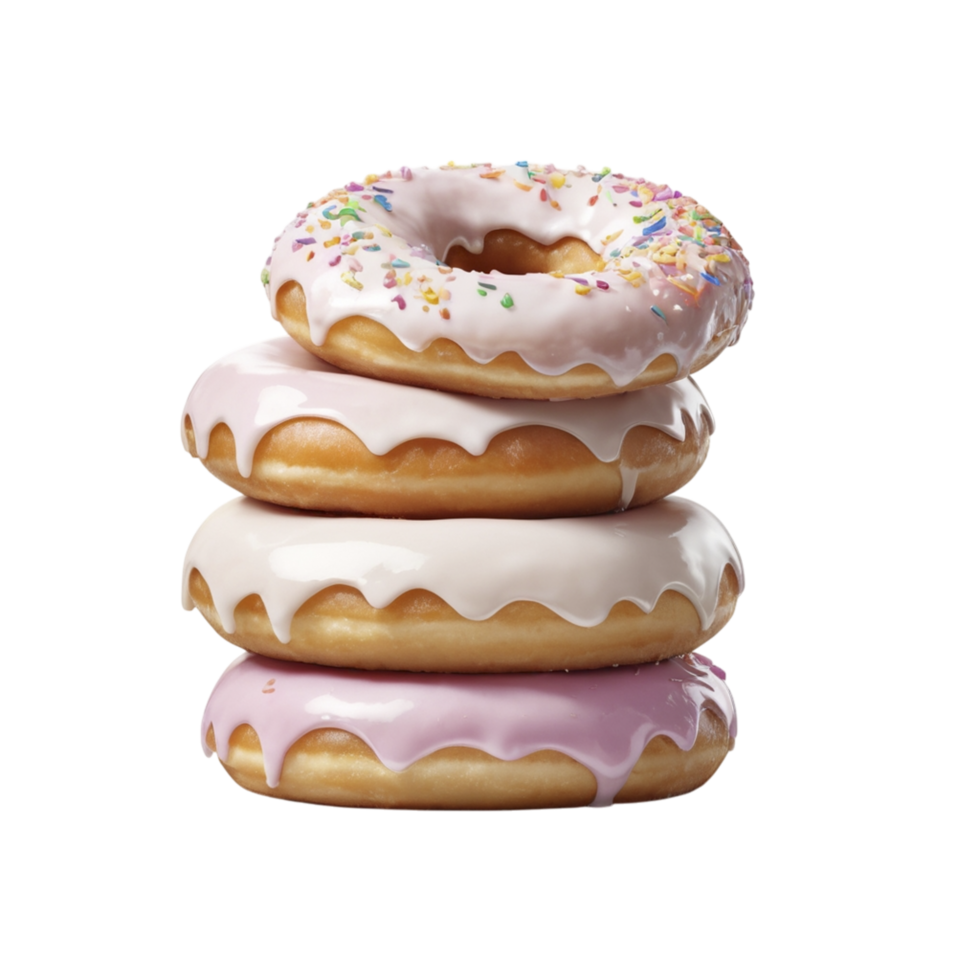 A stack of donuts with sprinkles on top png