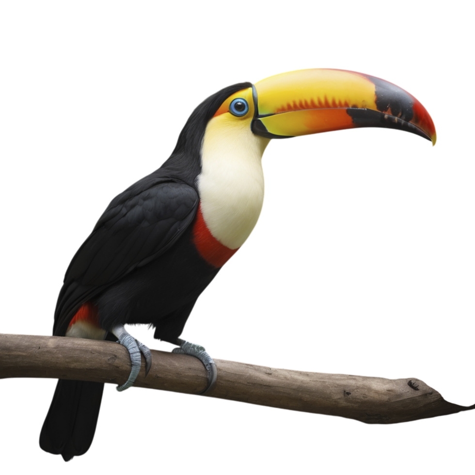 A toucan is sitting on a branch png