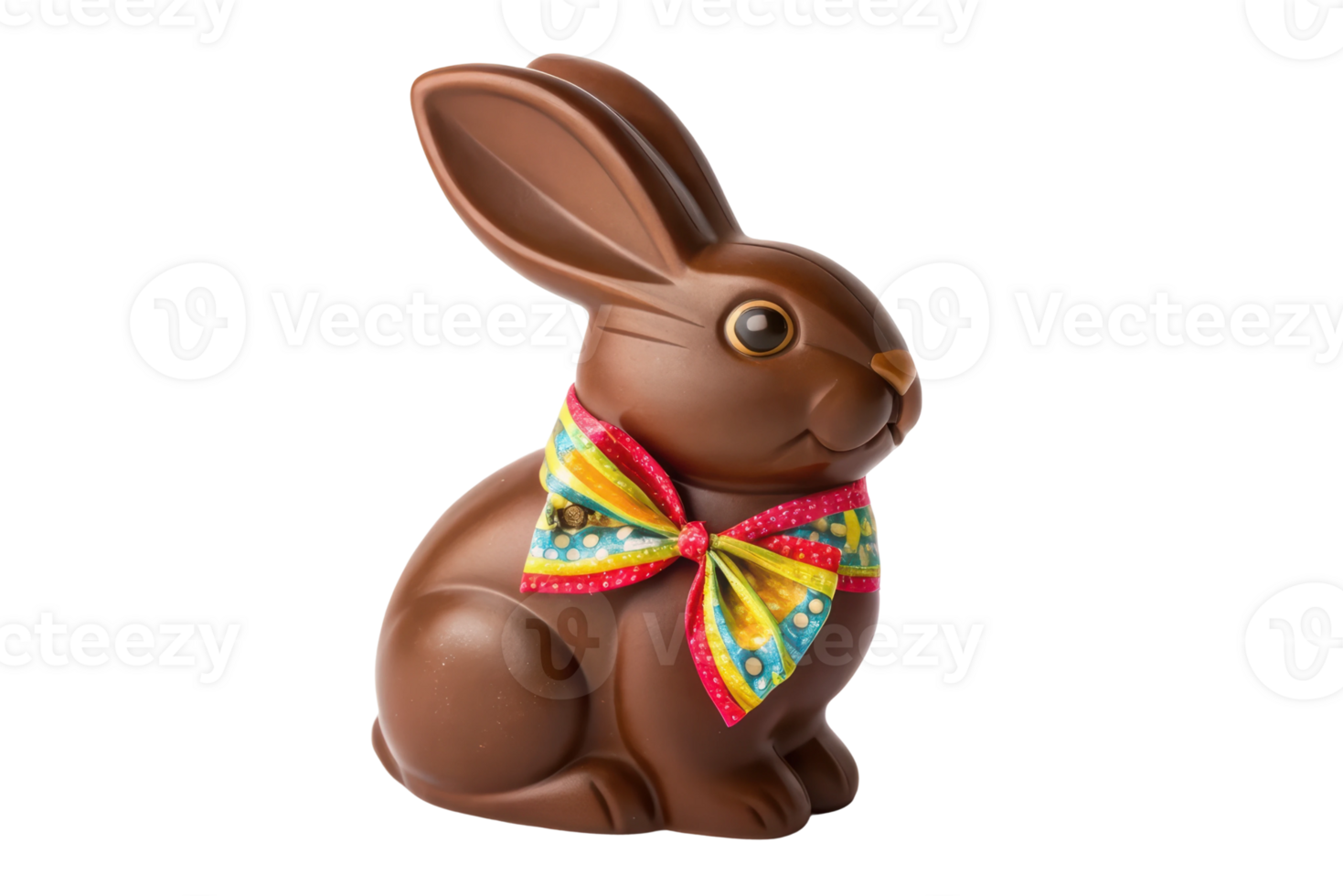 Festive chocolate rabbit decoration png