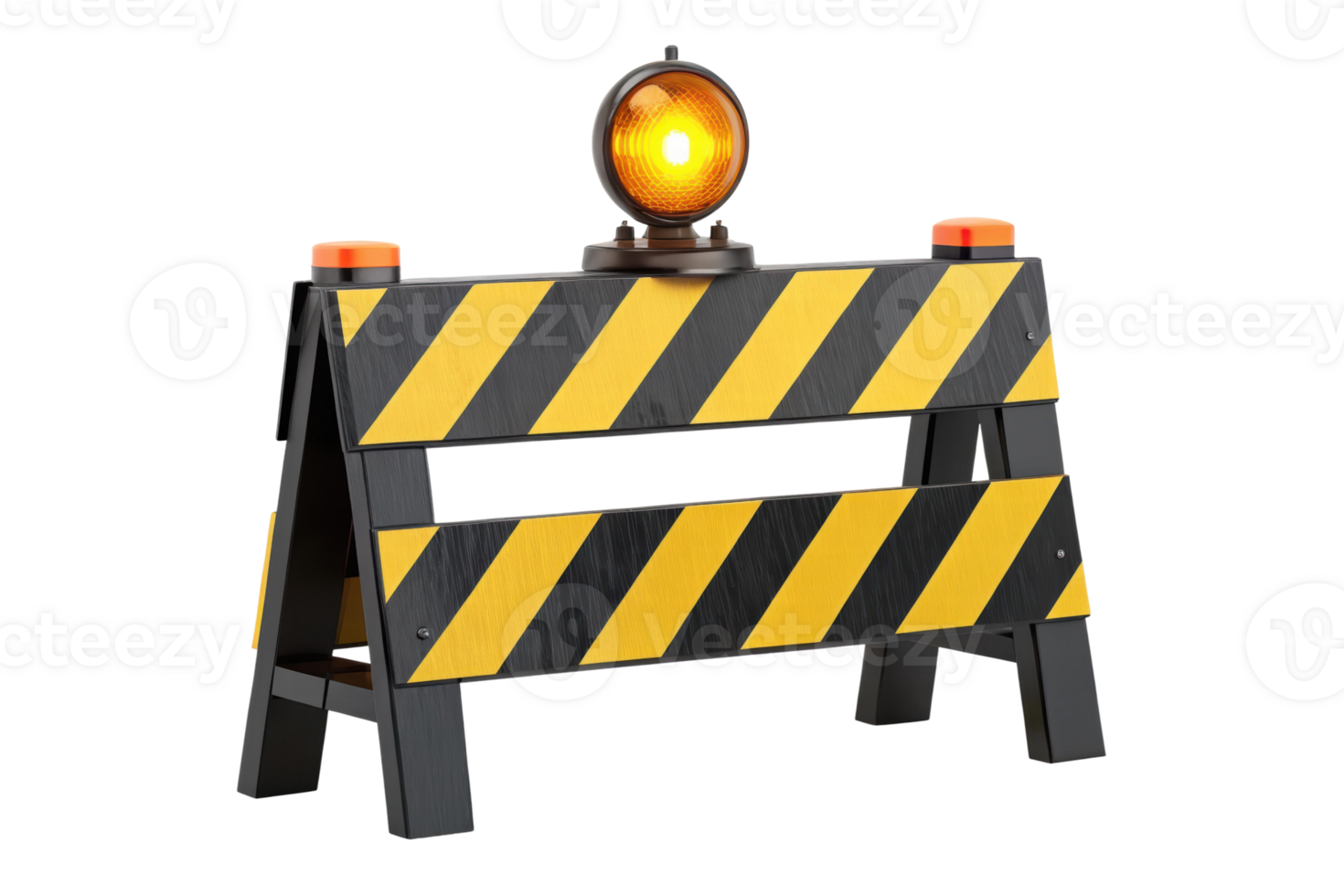 Warning light at construction zone png