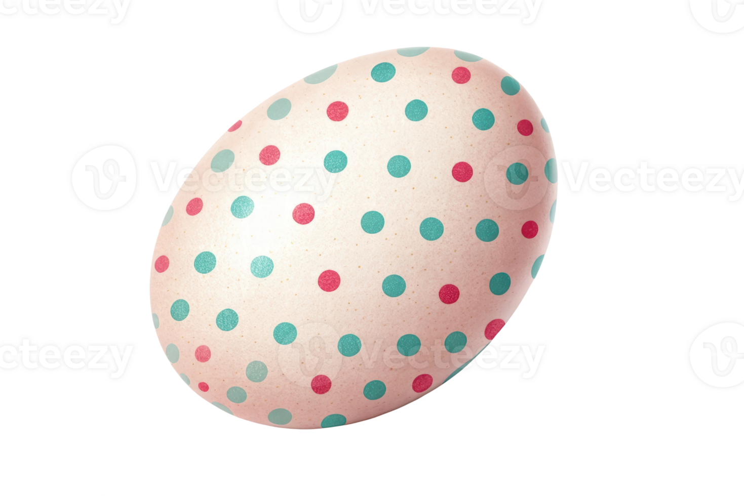 Spring polka dot egg decor png