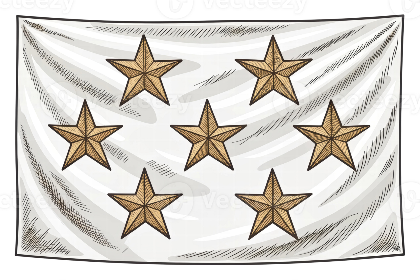 Flag featuring seven stars on a white background png