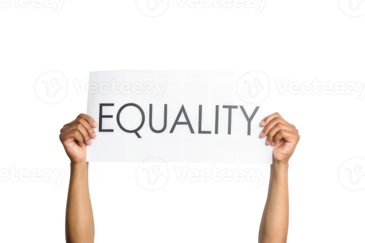 Hands with a sign for equality png