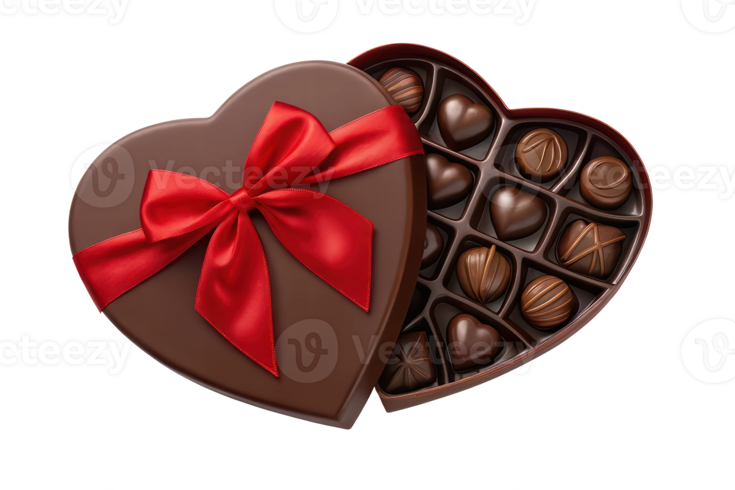 Heart-shaped chocolate box for special occasions png